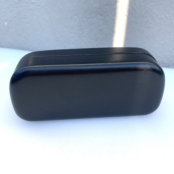 COACH Clamshell Protective Glasses Sunglasses Case Black Leather With Cloth - Picture 3 of 5